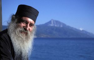 Hablowetz Griechischer Mönch vor Mount Athos
